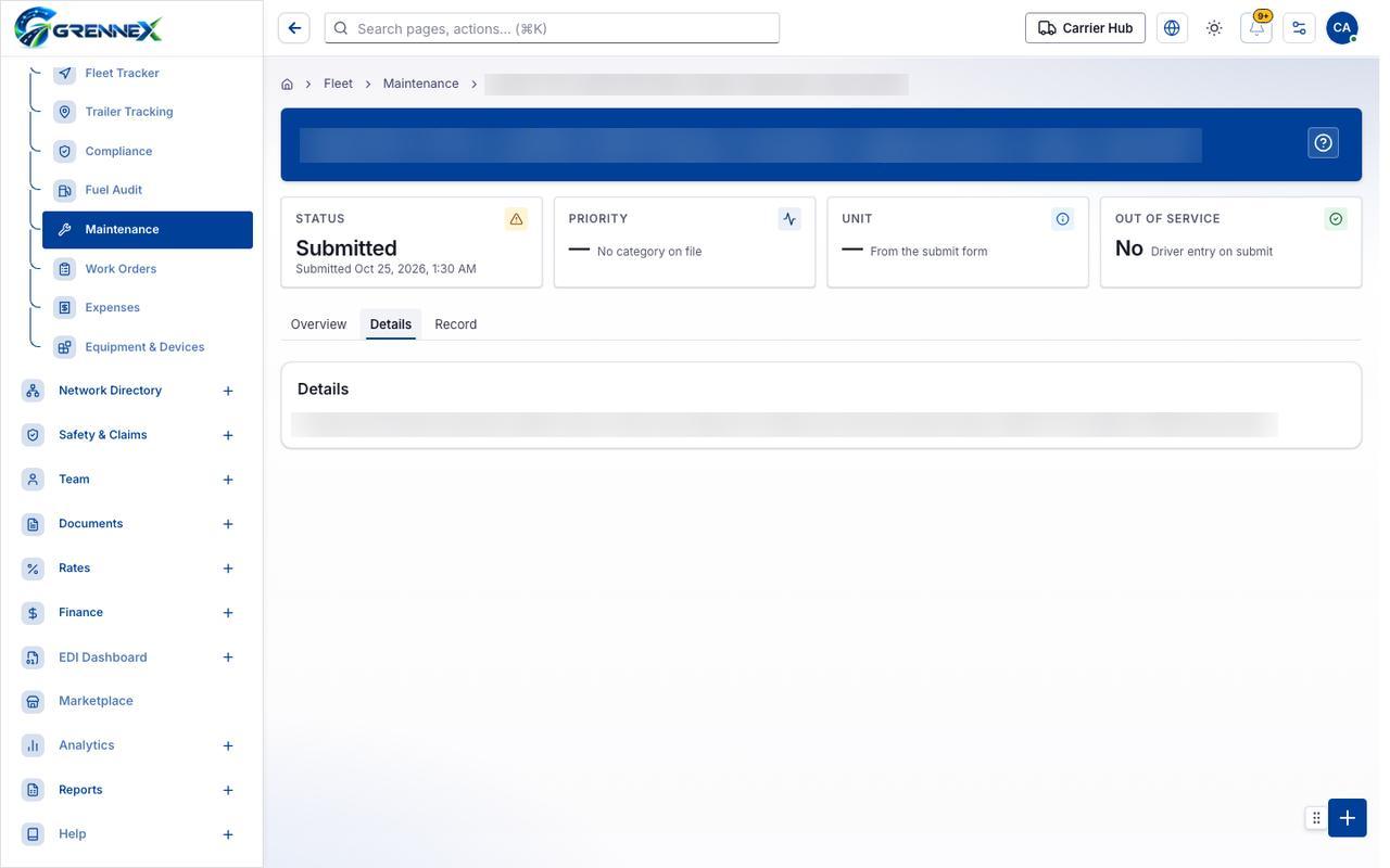 Details tab