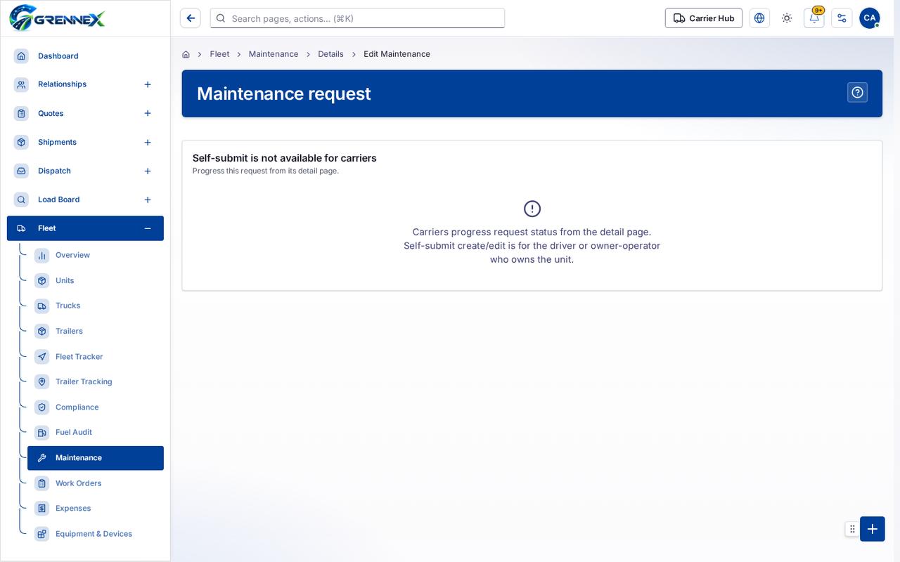 Edit maintenance