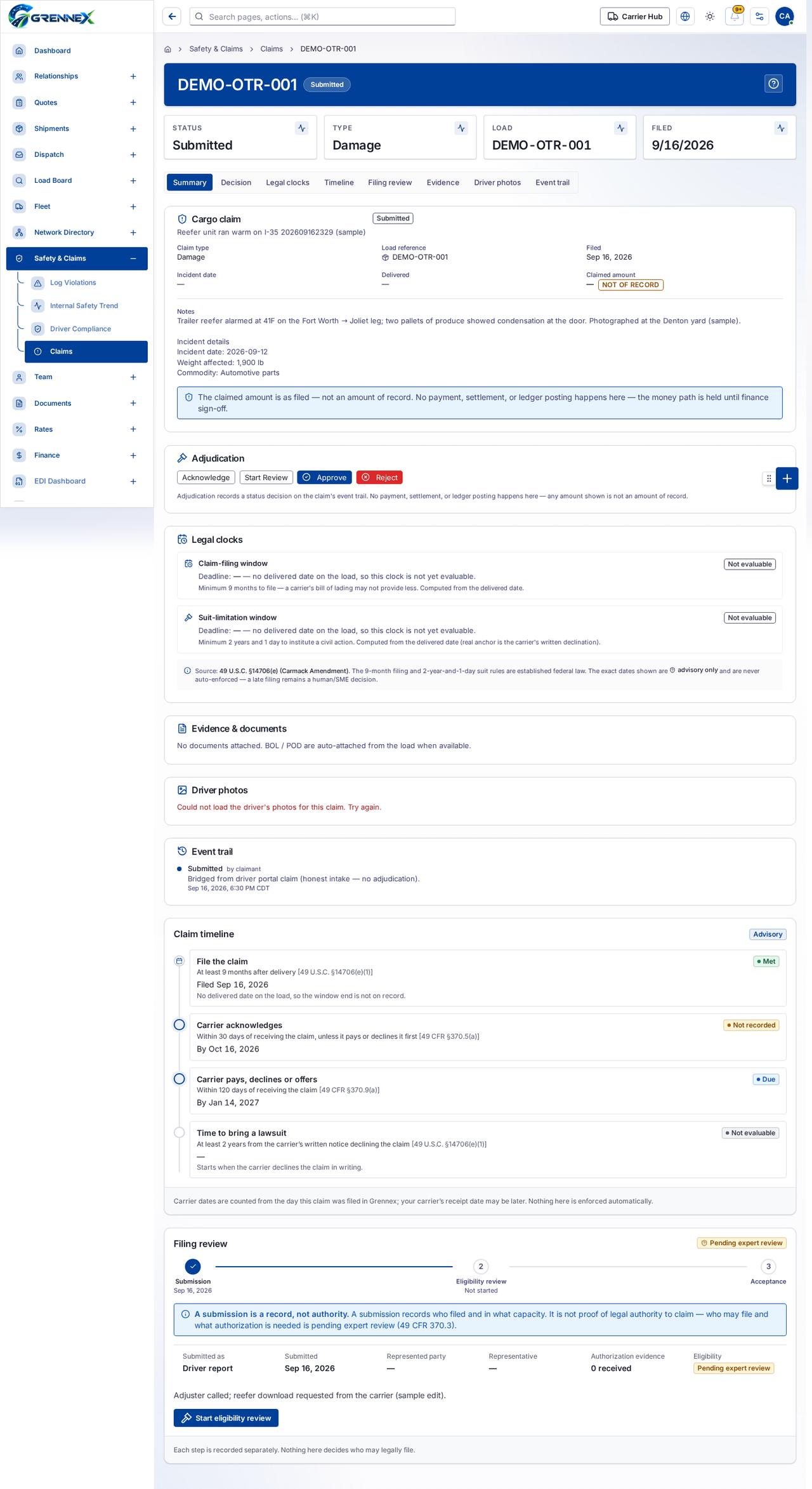 Claim details