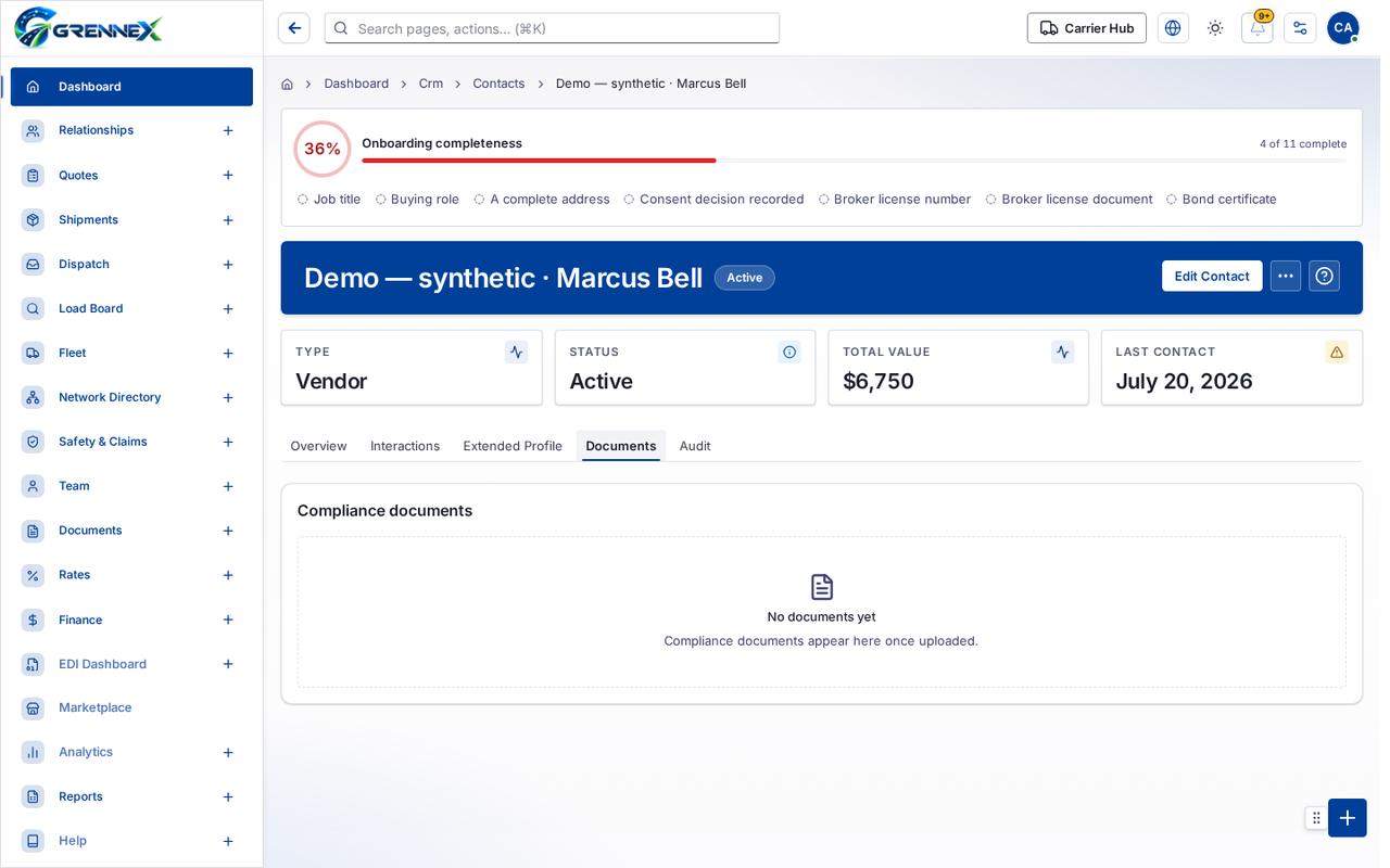 Documents tab