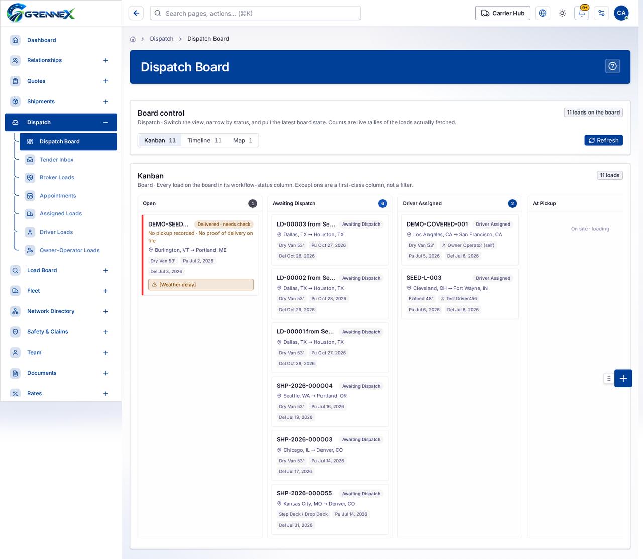 Dispatch Board