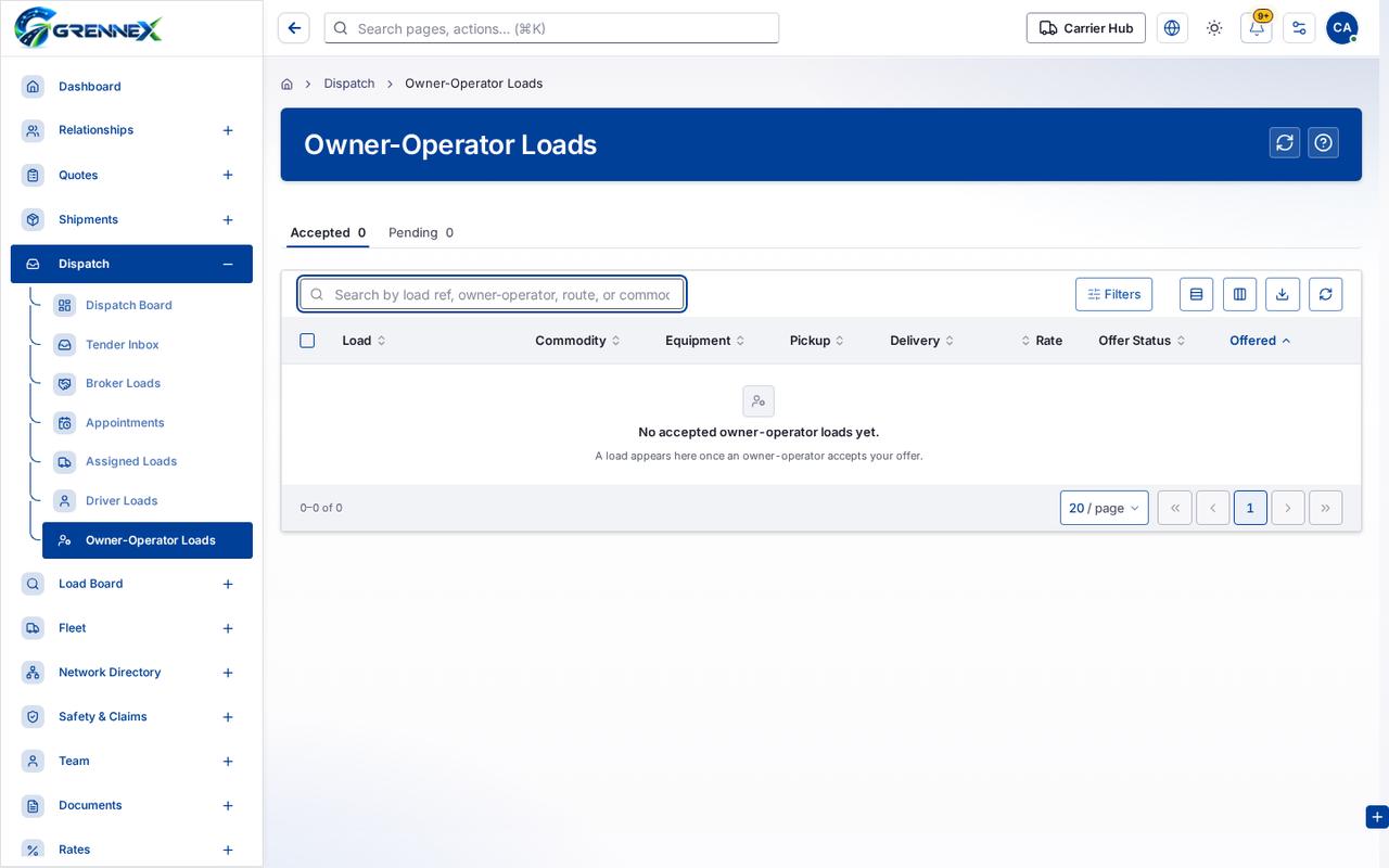 Owner-Operator Loads