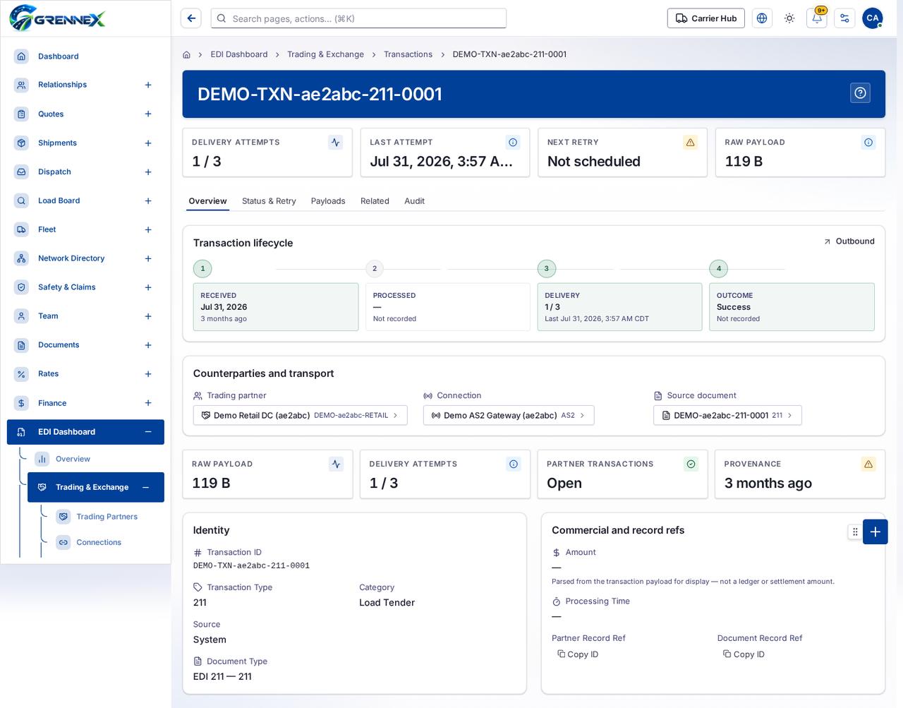 Transaction details