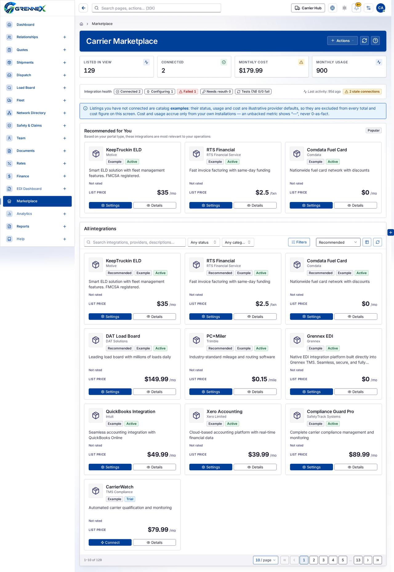 Carrier Marketplace