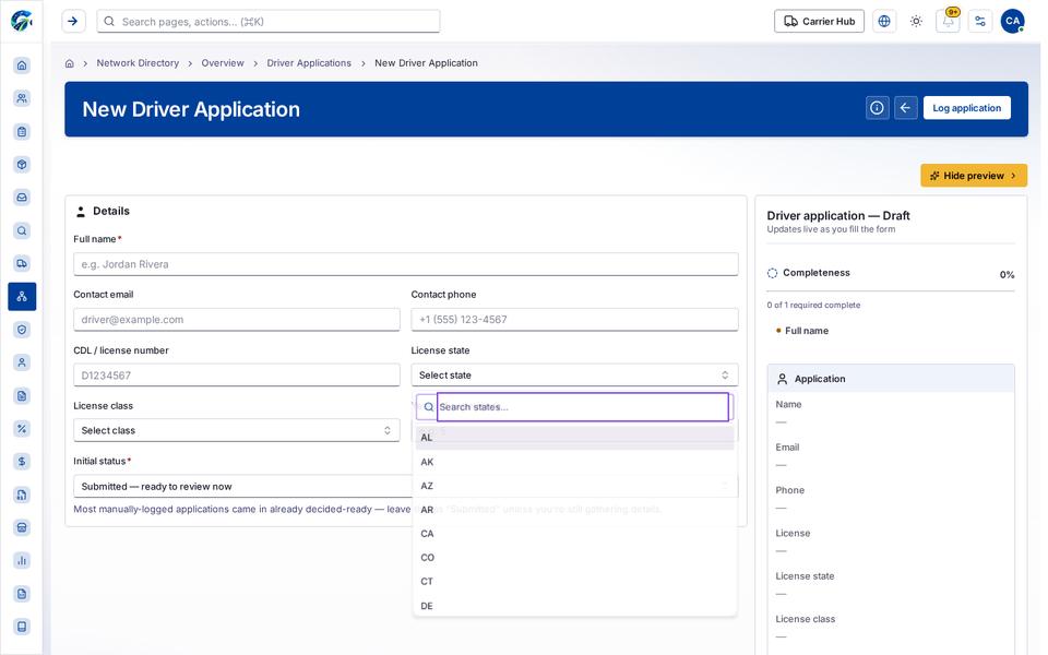 dropdown-status state