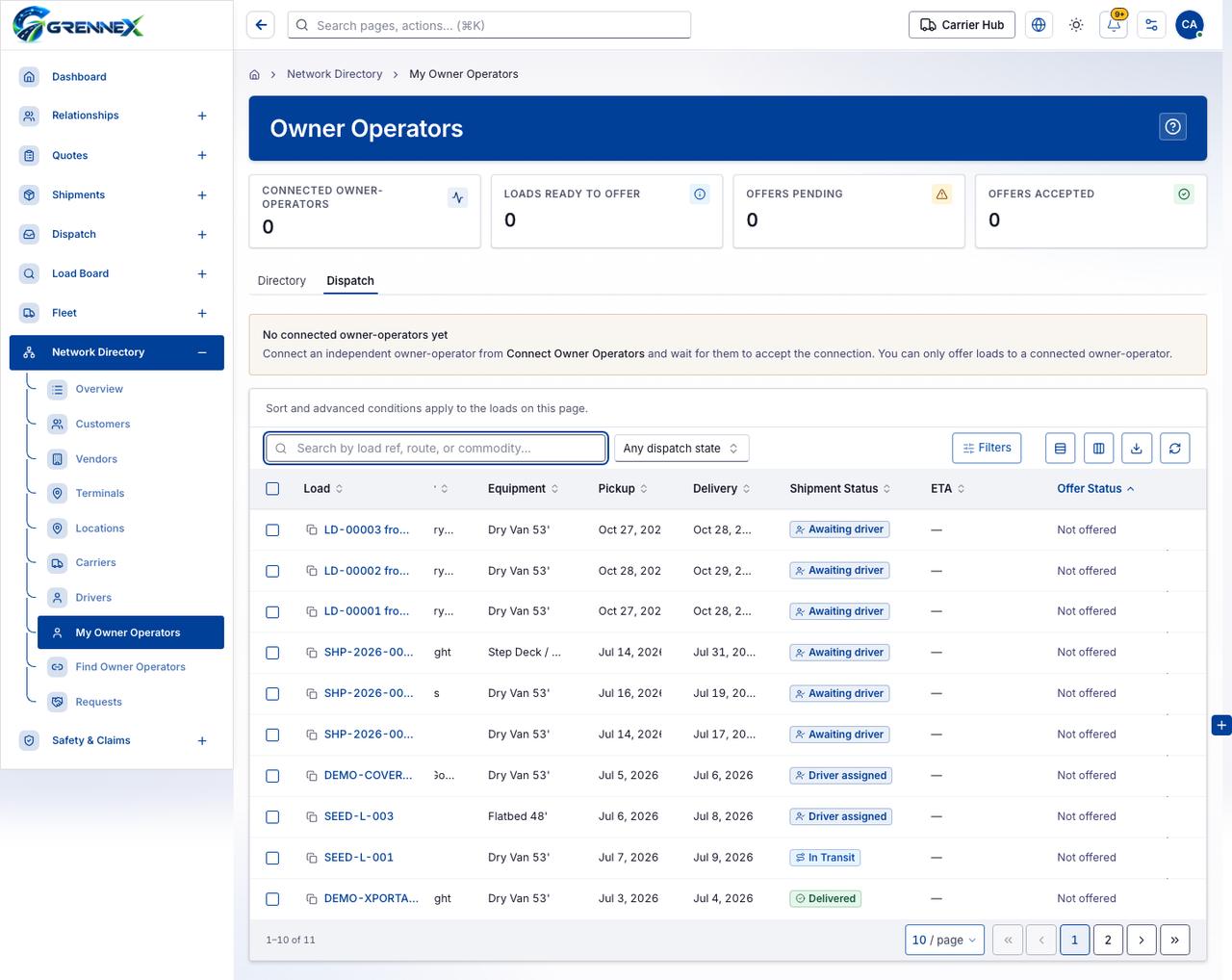 Owner Operator Dispatch