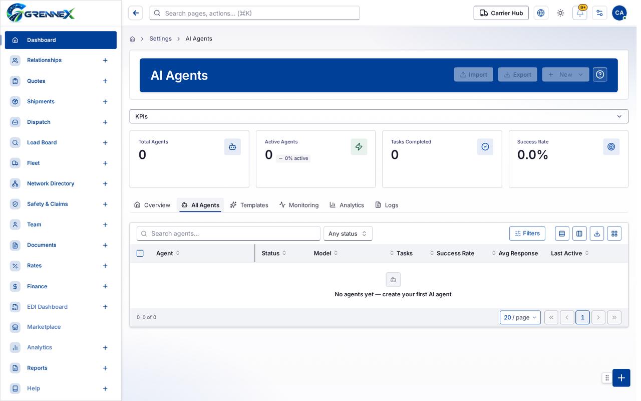 All Agents tab