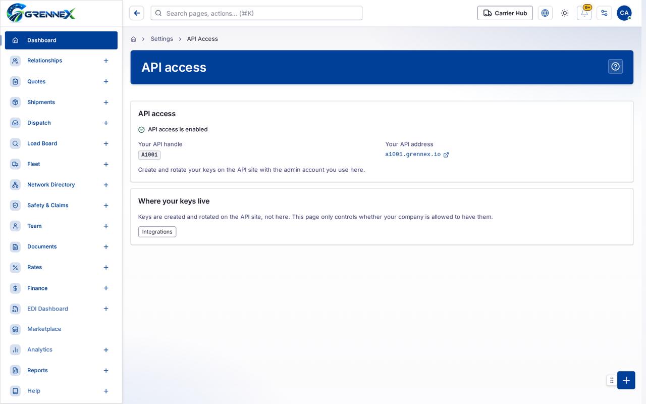 API access