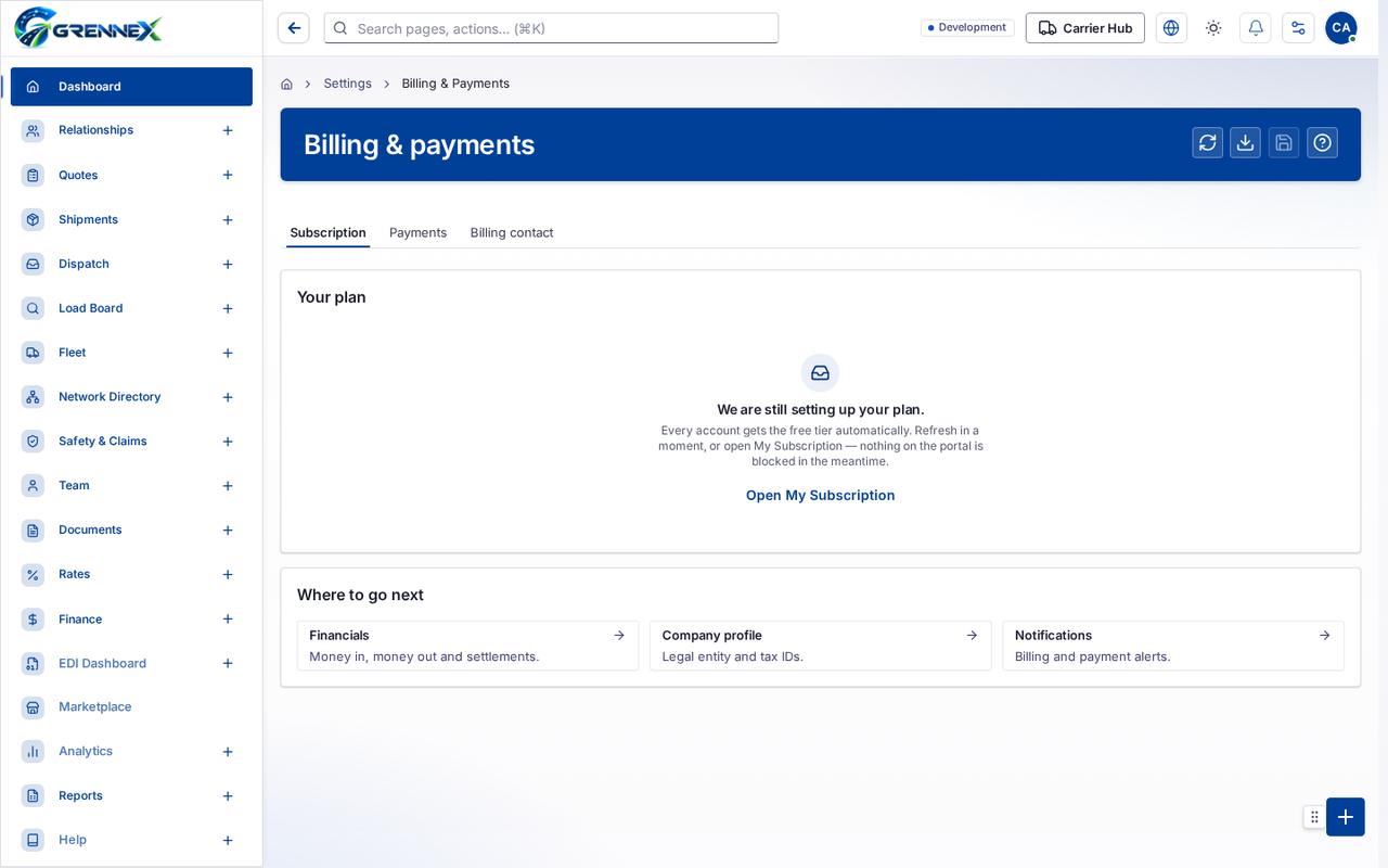 Billing & payments