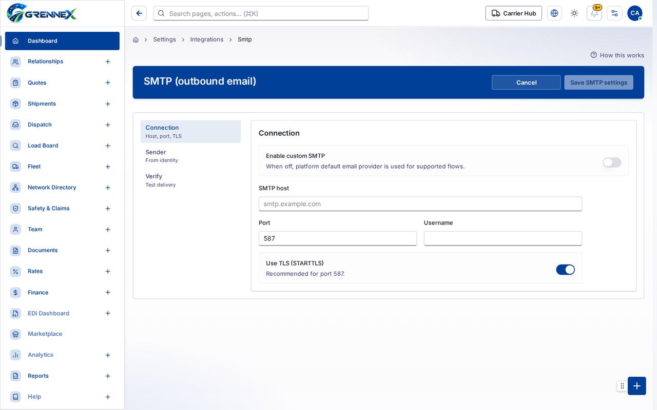 SMTP (outbound email)