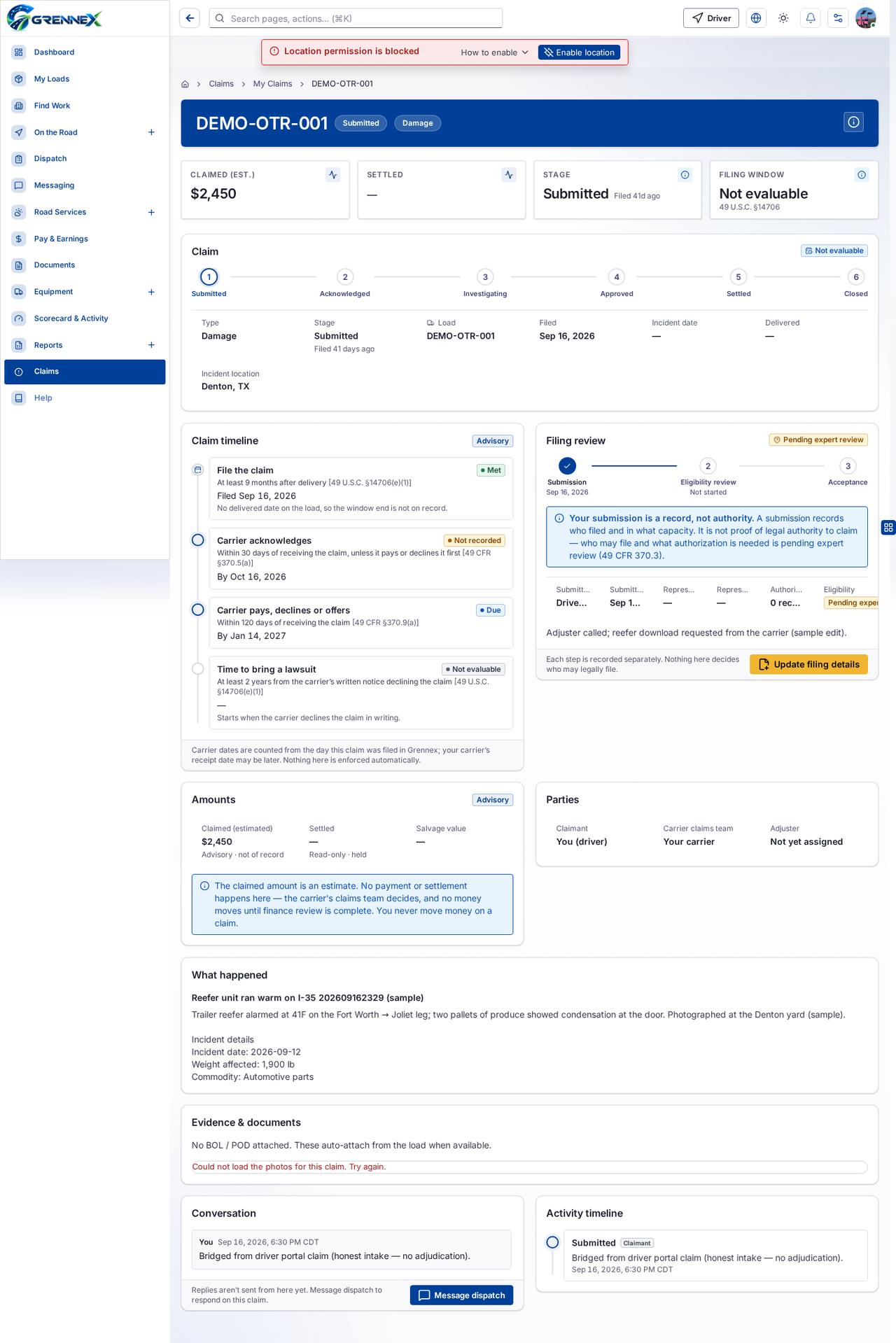 Claim details