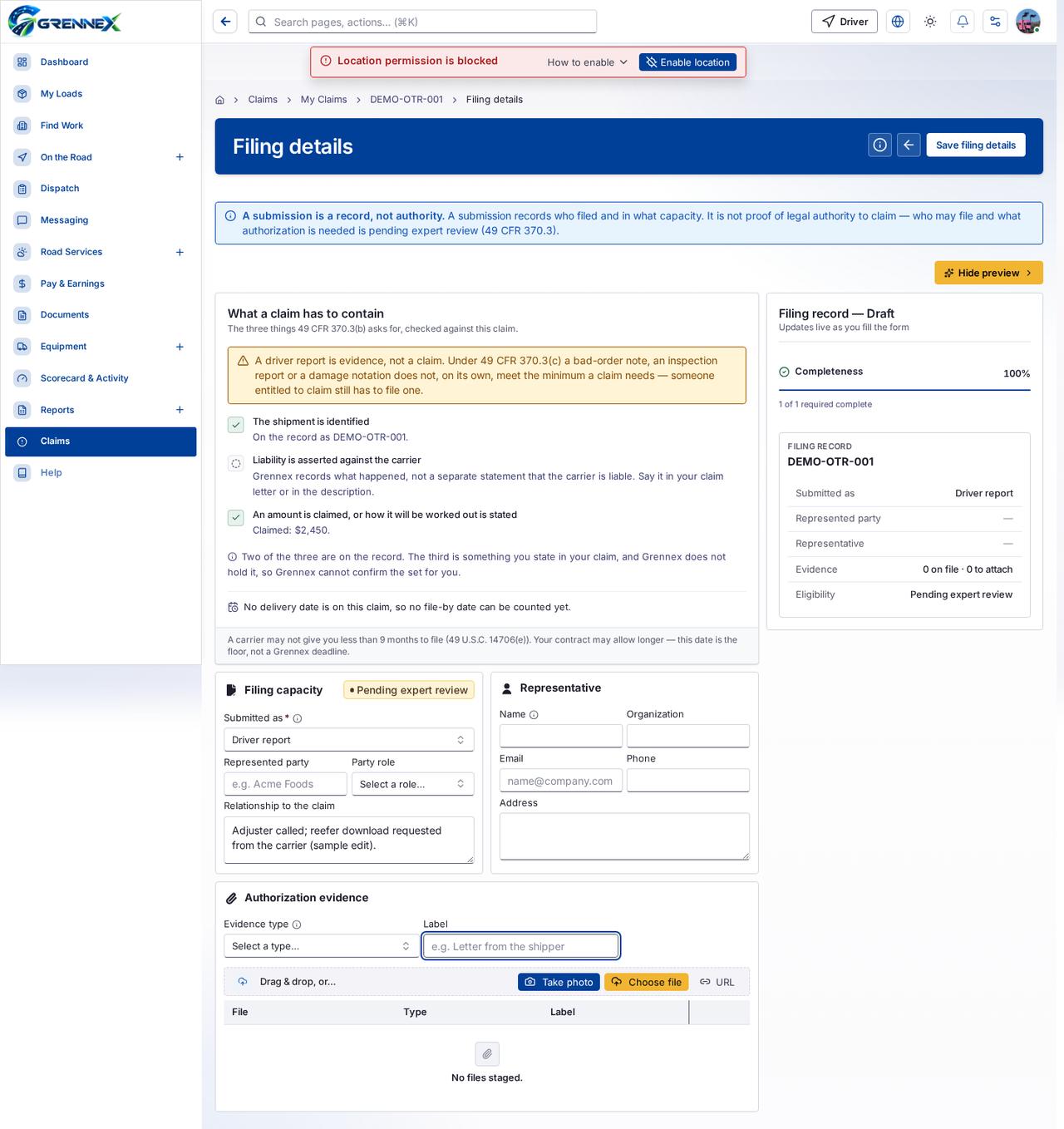Filing details