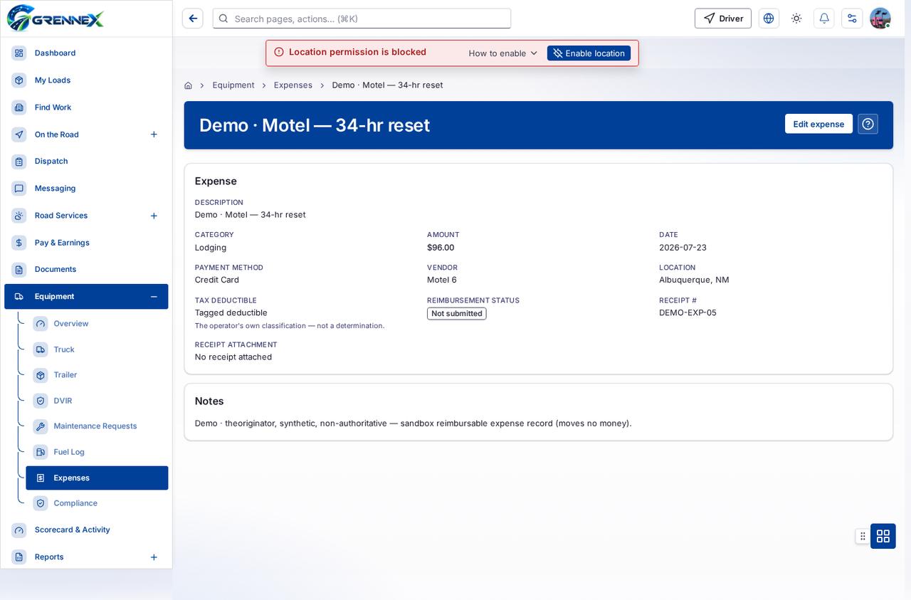 Expense details