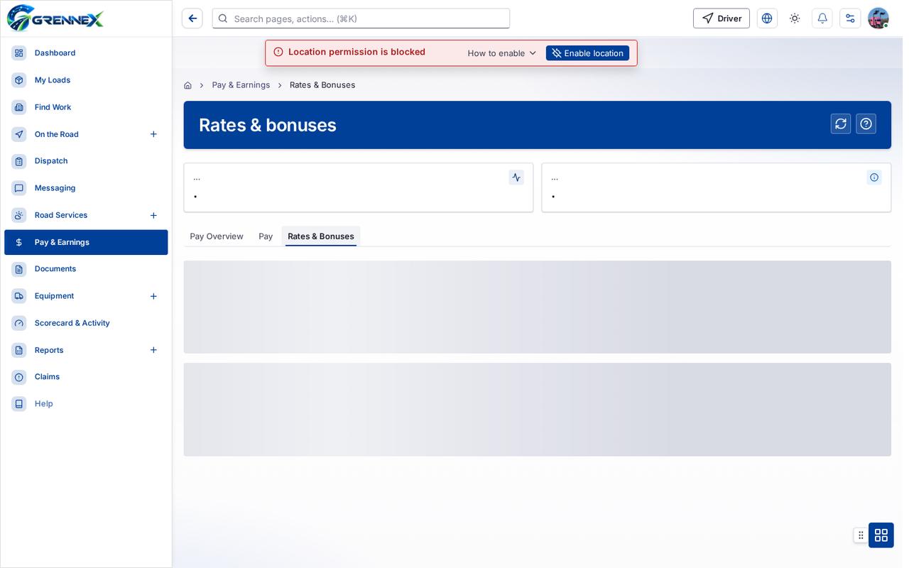 Rates Bonuses tab