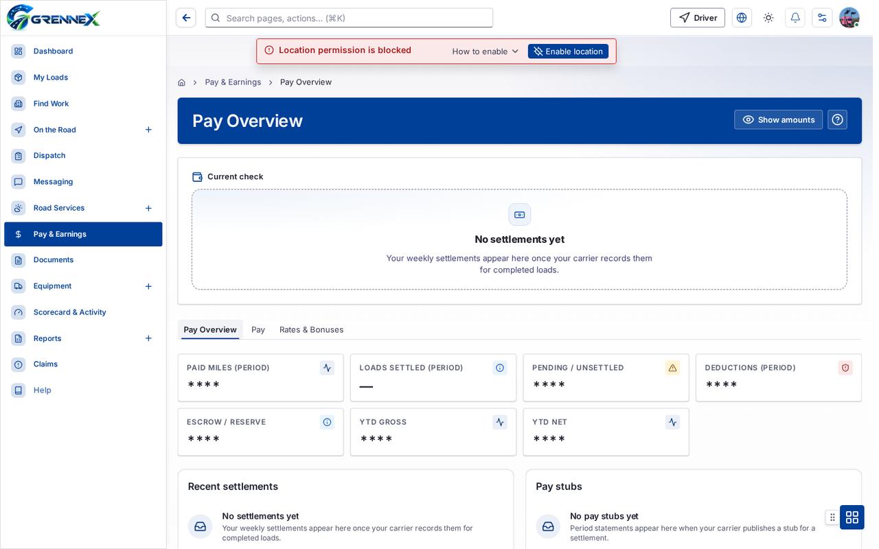 Pay Overview tab