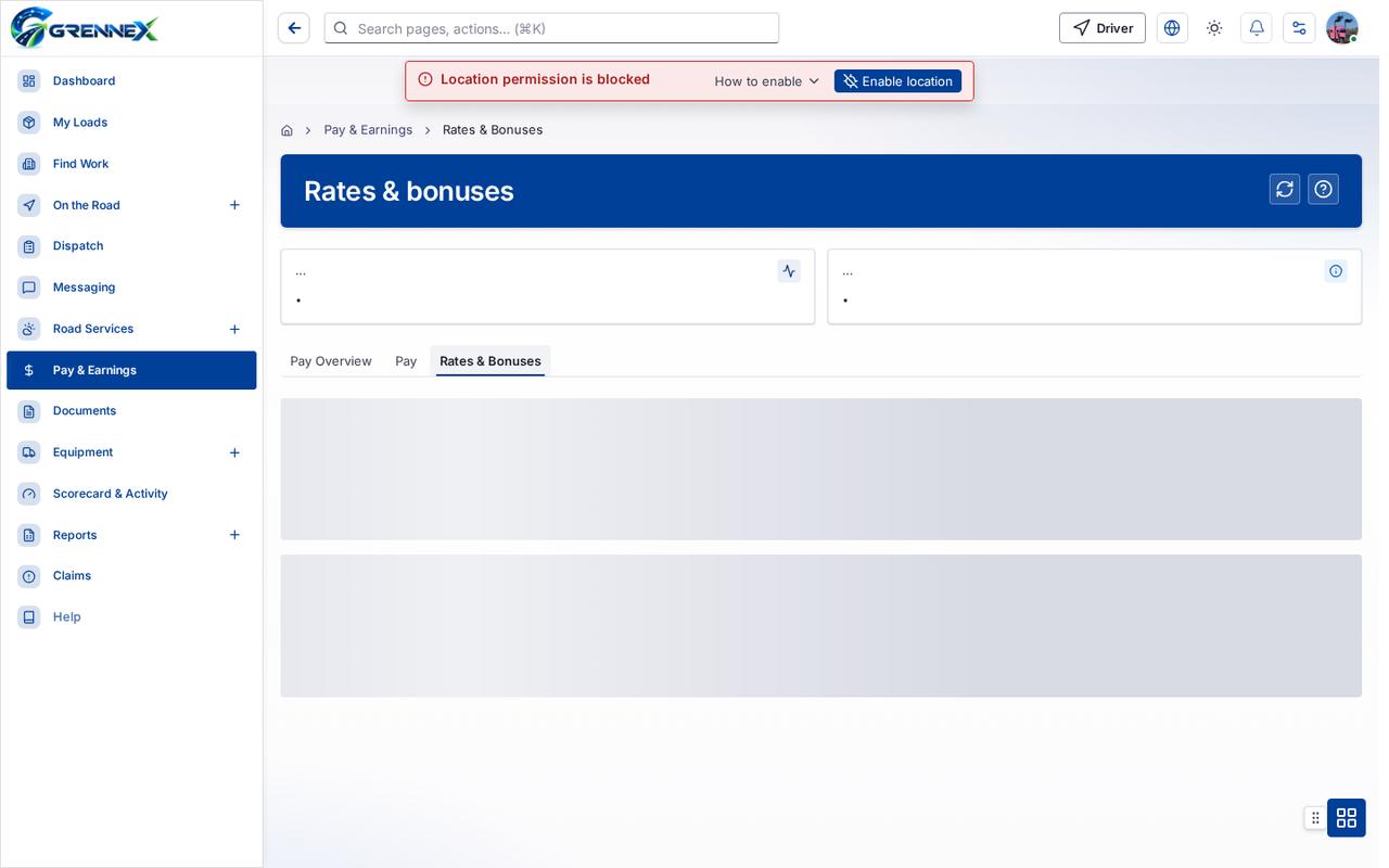 Rates Bonuses tab